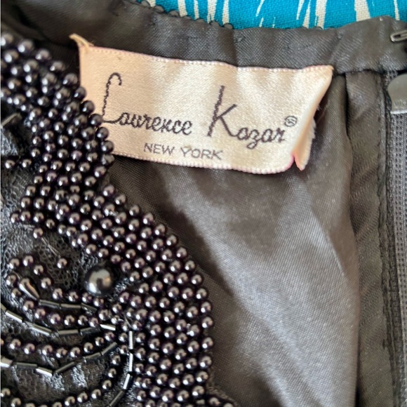 VINTAGE 1990’s Laurence Kazar Black Beaded Lace Dress! - Picture 6 of 9